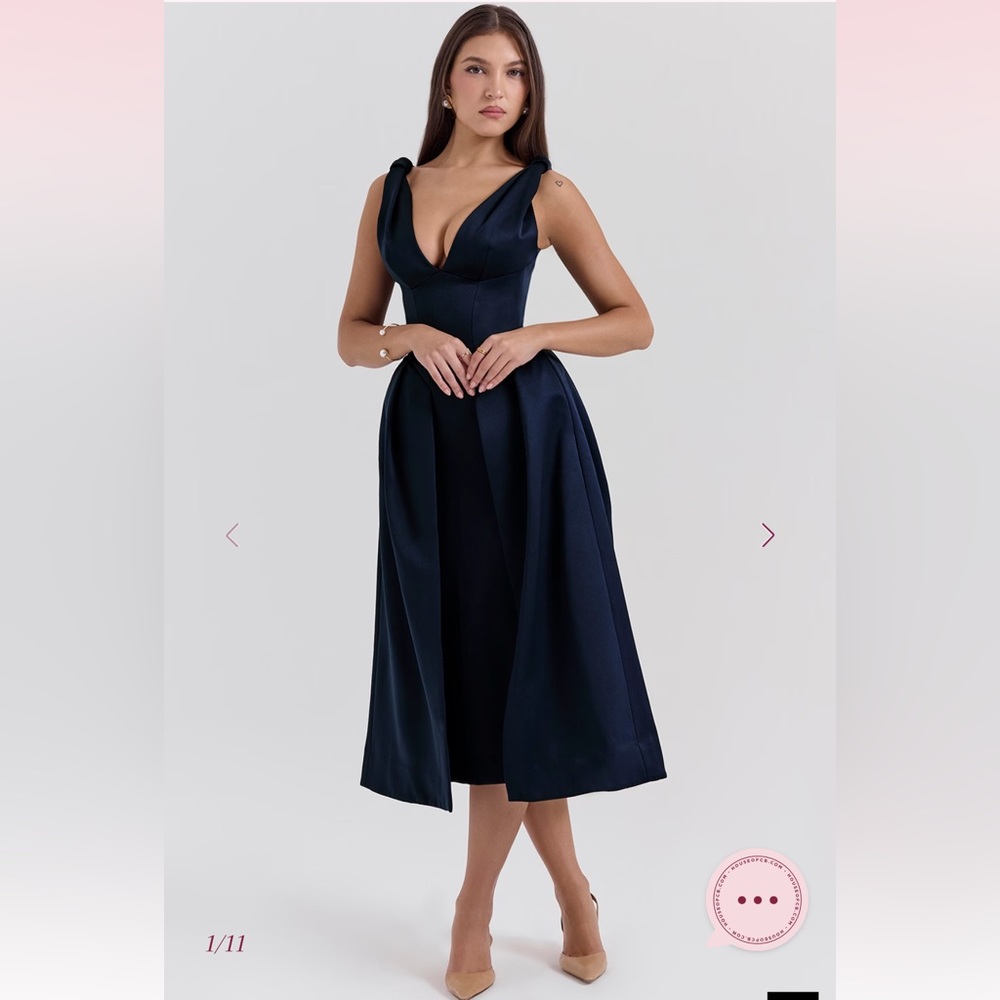 House of CB “Paloma” Dress in Navy